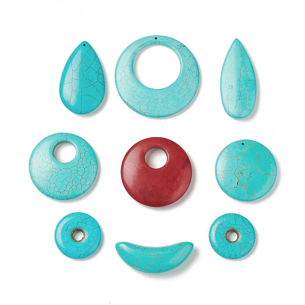 PandaHall Synthetic Howlite Pendants, Mixed Shapes, Mixed Color, 23~55x29~55x5.5~12.5mm, Hole: 1~2.2mm, 36pcs/500g Howlite Mixed Shapes..., Multicolor
PandaHall Synthetic Howlite Pendants, Mixed Shapes, Mixed Color, 23~55x29~55x5.5~12.5mm, Hole: 1~2.2mm, 36pcs/500g Howlite Mixed Shapes..., Multicolor