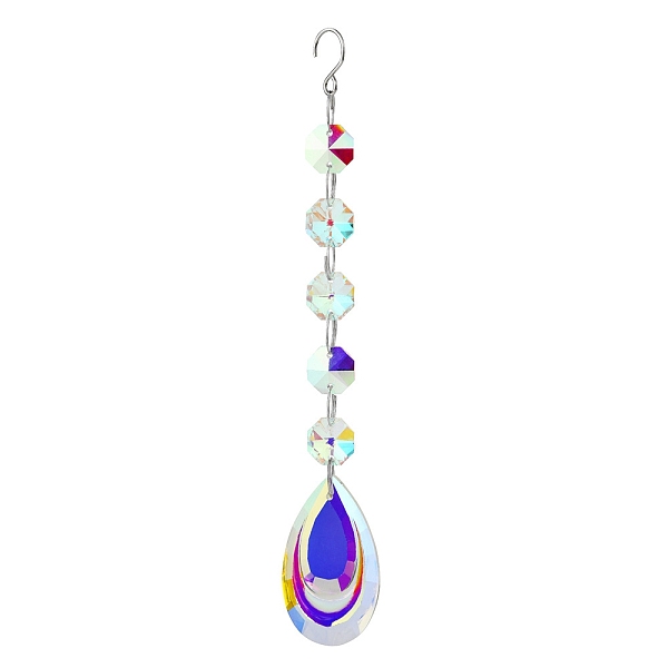 PandaHall Clear AB Glass Pendant Decorations, with Glass Octagon Link, Hanging Suncatchers Garden Decorations, Teardrop, pendant: 50mm Glass...
PandaHall Clear AB Glass Pendant Decorations, with Glass Octagon Link, Hanging Suncatchers Garden Decorations, Teardrop, pendant: 50mm Glass...