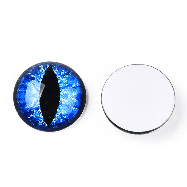 PandaHall Glass Cabochons, Half Round with Evil Eye, Vertical Pupil, Royal Blue, 20x6.5mm Glass Half Round
PandaHall Glass Cabochons, Half Round with Evil Eye, Vertical Pupil, Royal Blue, 20x6.5mm Glass Half Round