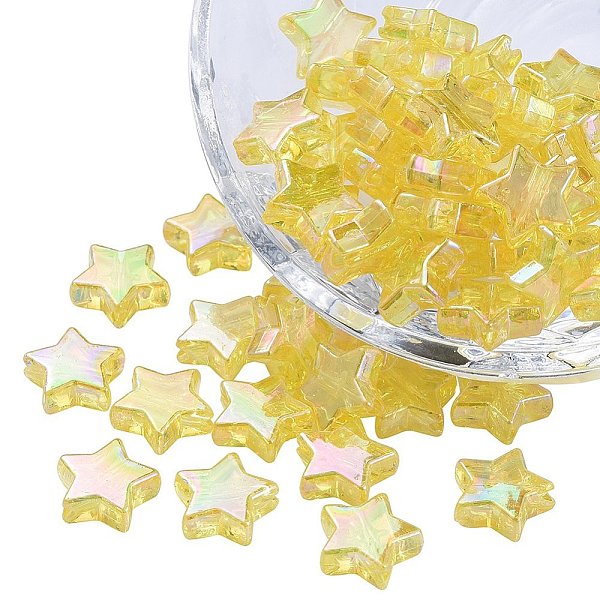 PandaHall Eco-Friendly Transparent Acrylic Beads, Star, AB Color, Yellow, 10x4mm, Hole: 1.5mm, about 100pcs/bag Acrylic Star Yellow
PandaHall Eco-Friendly Transparent Acrylic Beads, Star, AB Color, Yellow, 10x4mm, Hole: 1.5mm, about 100pcs/bag Acrylic Star Yellow