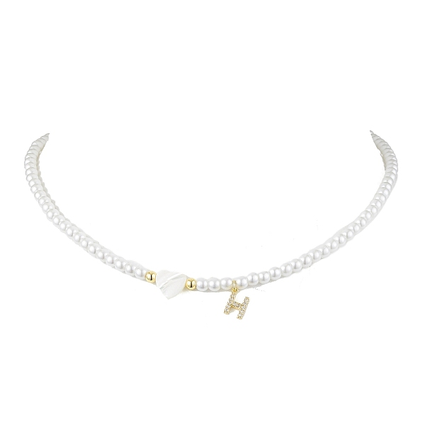 PandaHall Brass Micro Pave Grade AAA Cubic Zirconia Letter Pendant Necklaces, Heart & Round Baking Painted Pearlized Glass Pearl Beaded..., White
PandaHall Brass Micro Pave Grade AAA Cubic Zirconia Letter Pendant Necklaces, Heart & Round Baking Painted Pearlized Glass Pearl Beaded..., White