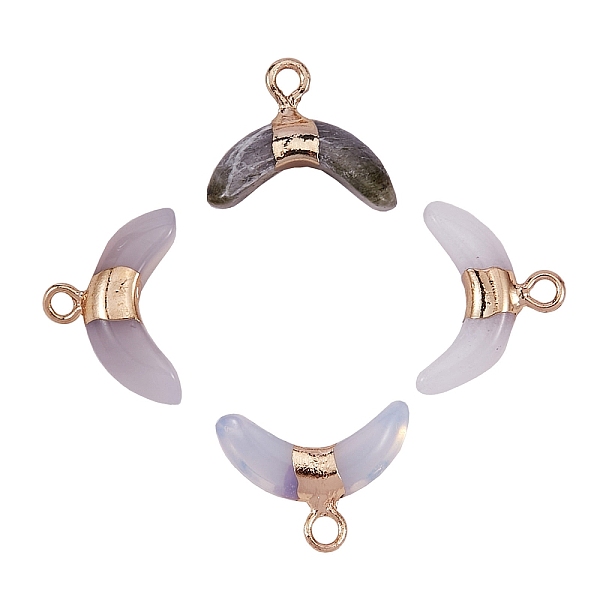 PandaHall 4Pcs 4 Style Mixed Gemstone Pendants, with Golden Brass Findings, Double Horn/Crescent Moon, 12x16x4mm, Hole: 1.5mm, 1pc/style..., Multicolor
PandaHall 4Pcs 4 Style Mixed Gemstone Pendants, with Golden Brass Findings, Double Horn/Crescent Moon, 12x16x4mm, Hole: 1.5mm, 1pc/style..., Multicolor