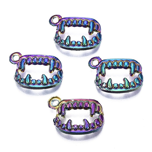 PandaHall Alloy Pendants, Cadmium Free & Nickel Free & Lead Free, Teeth, Rainbow Color, 12.5x17x3mm, Hole: 1.6mm Alloy Body
PandaHall Alloy Pendants, Cadmium Free & Nickel Free & Lead Free, Teeth, Rainbow Color, 12.5x17x3mm, Hole: 1.6mm Alloy Body