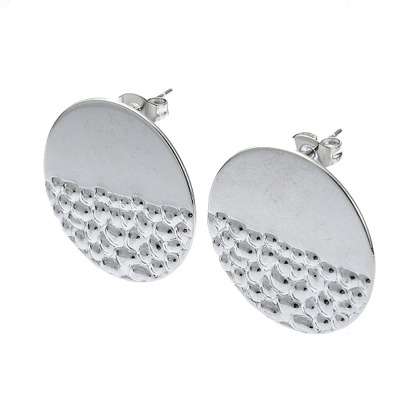 PandaHall 201 Stainless Steel Stud Earrings, with 304 Stainless Steel Pins, Textured Flat Round, Stainless Steel Color, 23mm 201 Stainless...
PandaHall 201 Stainless Steel Stud Earrings, with 304 Stainless Steel Pins, Textured Flat Round, Stainless Steel Color, 23mm 201 Stainless...
