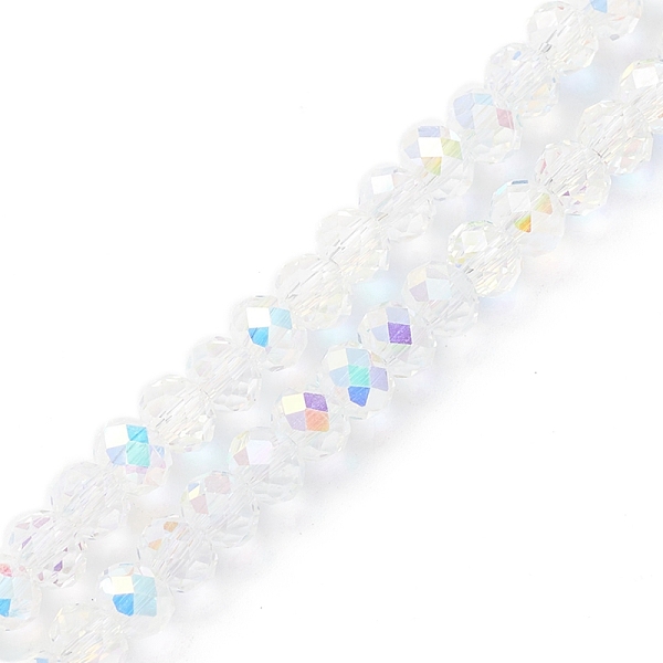 PandaHall Electroplate Transparent Glass Beads Strands, AB Color Plated, Faceted, Rondelle, Clear, 5.5x4mm, Hole: 1mm, about 100pcs/strand...
PandaHall Electroplate Transparent Glass Beads Strands, AB Color Plated, Faceted, Rondelle, Clear, 5.5x4mm, Hole: 1mm, about 100pcs/strand...