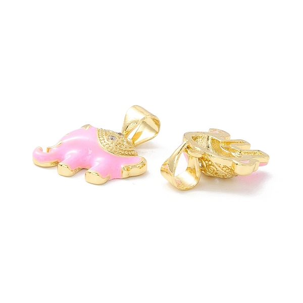 PandaHall Rack Plating Brass Cubic Zirconia Charms, with Enamel, Cadmium Free & Lead Free, Real 18K Gold Plated, Elephant, Pink, 13x15x4mm...
PandaHall Rack Plating Brass Cubic Zirconia Charms, with Enamel, Cadmium Free & Lead Free, Real 18K Gold Plated, Elephant, Pink, 13x15x4mm...