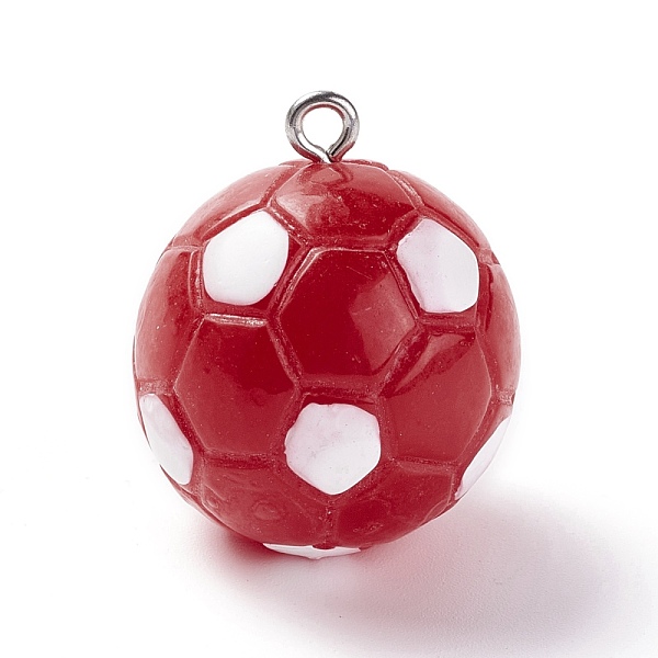 PandaHall Opaque Resin Pendants, with Platinum Plated Iron Loops, Football, Dark Red, 24.5x21.5mm Resin Others
PandaHall Opaque Resin Pendants, with Platinum Plated Iron Loops, Football, Dark Red, 24.5x21.5mm Resin Others