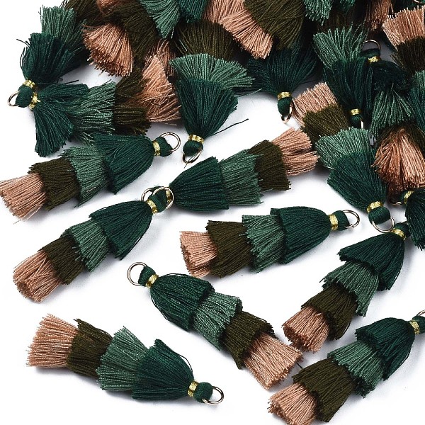 PandaHall Polycotton(Polyester Cotton) Layered Tassel Big Pendant Decorations, with Iron Findings, Golden, Dark Green, 48~55x12~15mm, Hole...
PandaHall Polycotton(Polyester Cotton) Layered Tassel Big Pendant Decorations, with Iron Findings, Golden, Dark Green, 48~55x12~15mm, Hole...