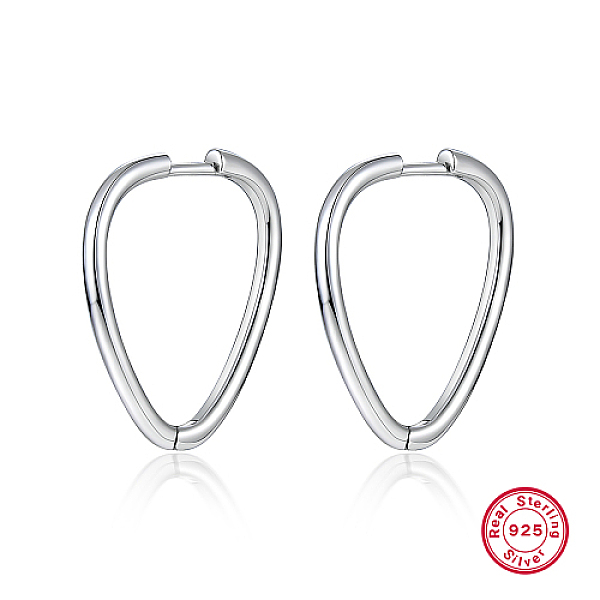 PandaHall Rhodium Plated Platinum 925 Sterling Silver Hoop Earrings, Teardrop, 28x26mm Sterling Silver Teardrop
PandaHall Rhodium Plated Platinum 925 Sterling Silver Hoop Earrings, Teardrop, 28x26mm Sterling Silver Teardrop