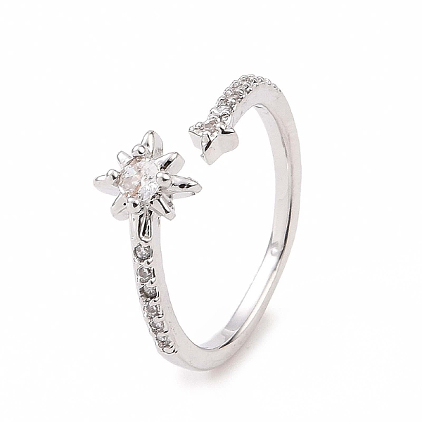 PandaHall Clear Cubic Zirconia Star Open Cuff Ring, Brass Jewelry for Women, Platinum, US Size 6(16.5mm) Brass+Cubic Zirconia Clear
PandaHall Clear Cubic Zirconia Star Open Cuff Ring, Brass Jewelry for Women, Platinum, US Size 6(16.5mm) Brass+Cubic Zirconia Clear