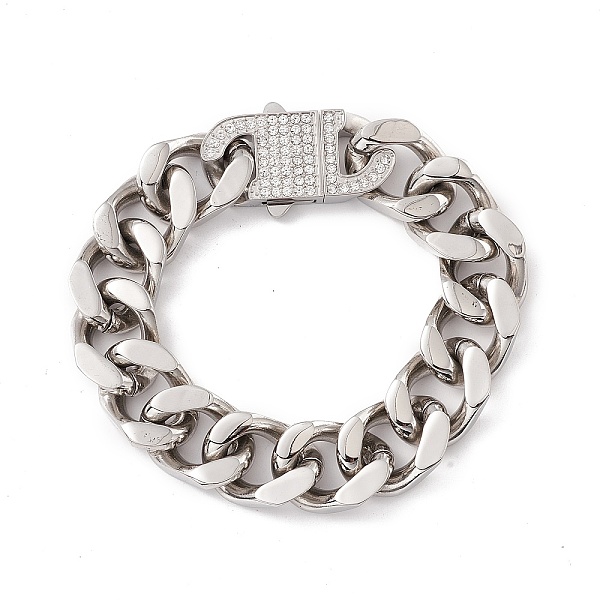 PandaHall 304 Stainless Steel Curb Chains Bracelet with Crystal Rhinestone Padlock Clasp for Women, Stainless Steel Color, 8-5/8 inch...
PandaHall 304 Stainless Steel Curb Chains Bracelet with Crystal Rhinestone Padlock Clasp for Women, Stainless Steel Color, 8-5/8 inch...