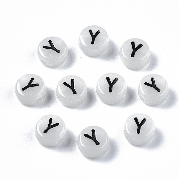 PandaHall Acrylic Beads, with Enamel and Luminous, Horizontal Hole, Flat Round with Black Letter, Glow in the Dark, Light Grey, Letter.Y...
PandaHall Acrylic Beads, with Enamel and Luminous, Horizontal Hole, Flat Round with Black Letter, Glow in the Dark, Light Grey, Letter.Y...
