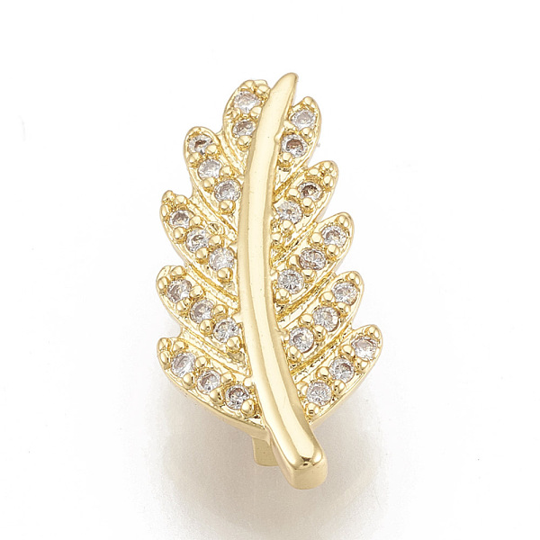 PandaHall Brass Micro Pave Cubic Zirconia Slide Charms, Leaf, Clear, Real 18K Gold Plated, 18x9x5mm, Hole: 12x2mm Brass+Cubic Zirconia Leaf...
PandaHall Brass Micro Pave Cubic Zirconia Slide Charms, Leaf, Clear, Real 18K Gold Plated, 18x9x5mm, Hole: 12x2mm Brass+Cubic Zirconia Leaf...