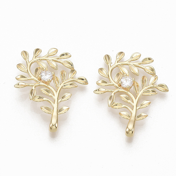 PandaHall Brass Micro Pave Clear Cubic Zirconia Pendants, Nickel Free, Branch and Leaves, Real 18K Gold Plated, 29x23x3mm, Hole: 2x3.5mm...
PandaHall Brass Micro Pave Clear Cubic Zirconia Pendants, Nickel Free, Branch and Leaves, Real 18K Gold Plated, 29x23x3mm, Hole: 2x3.5mm...