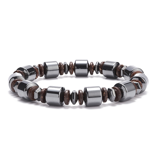 PandaHall Synthetic Hematite & Coconut Stretch Bracelet, Gemstone Jewelry for Women, Inner Diameter: 2-1/4 inch(5.7cm) Wood Black
PandaHall Synthetic Hematite & Coconut Stretch Bracelet, Gemstone Jewelry for Women, Inner Diameter: 2-1/4 inch(5.7cm) Wood Black