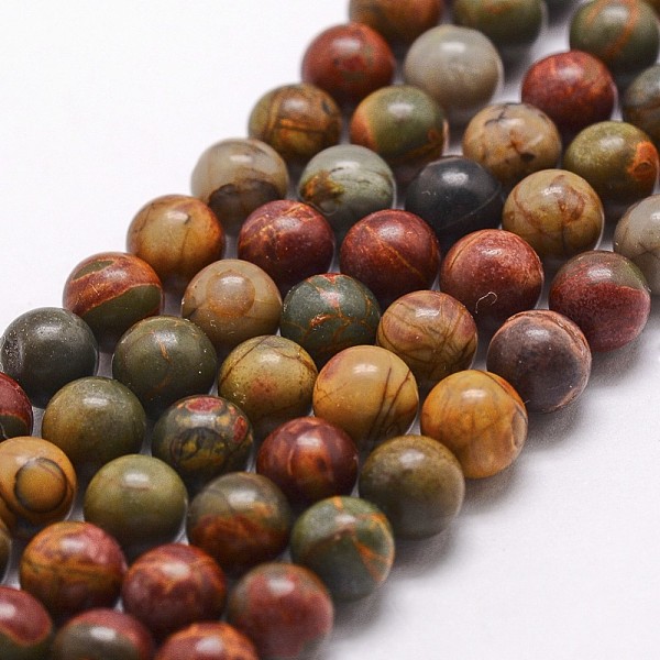 PandaHall Natural Polychrome Jasper/Picasso Stone/Picasso Jasper Bead Strands, Round, 6mm, Hole: 1mm, about 60pcs/strand, 15 inch Picasso...
PandaHall Natural Polychrome Jasper/Picasso Stone/Picasso Jasper Bead Strands, Round, 6mm, Hole: 1mm, about 60pcs/strand, 15 inch Picasso...