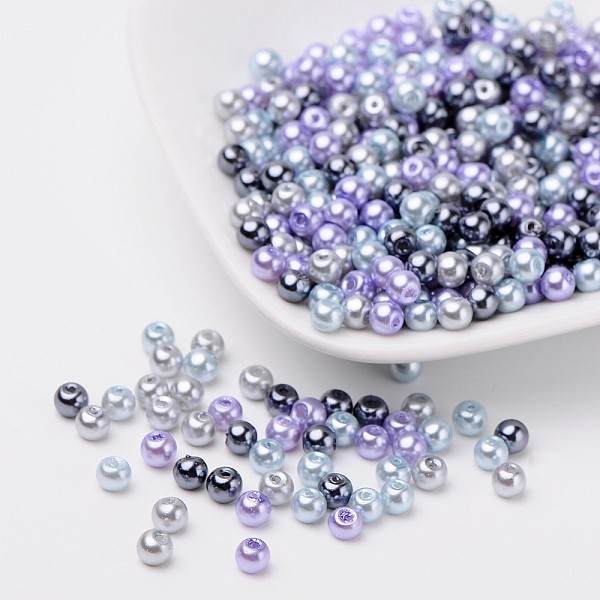 PandaHall Silver-Grey Mix Pearlized Glass Pearl Beads, Mixed Color, 4mm, Hole: 1mm, about 400pcs/bag Glass Round Multicolor
PandaHall Silver-Grey Mix Pearlized Glass Pearl Beads, Mixed Color, 4mm, Hole: 1mm, about 400pcs/bag Glass Round Multicolor