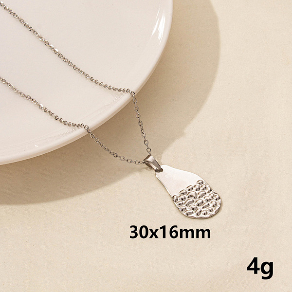 PandaHall Stylish Stainless Steel Geometric Teardrop Pendant Necklace for Women Stainless Steel
PandaHall Stylish Stainless Steel Geometric Teardrop Pendant Necklace for Women Stainless Steel