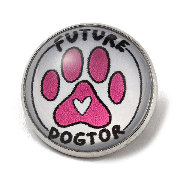 PandaHall Round Glass Brooches, Platinum Plated Iron Jewerly Pins, for Backpack, Paw Print, 21.5x21.5x12mm Glass Paw Print Pink
PandaHall Round Glass Brooches, Platinum Plated Iron Jewerly Pins, for Backpack, Paw Print, 21.5x21.5x12mm Glass Paw Print Pink