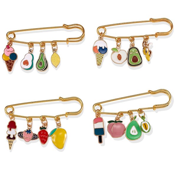 PandaHall 4Pcs 4 Style Ice-cream and Fruit Enamel Charm Safety Pins Brooches, Cute Cartoon Alloy Badges for Sweater Shirt Dresses Decoration..., Multicolor
PandaHall 4Pcs 4 Style Ice-cream and Fruit Enamel Charm Safety Pins Brooches, Cute Cartoon Alloy Badges for Sweater Shirt Dresses Decoration..., Multicolor