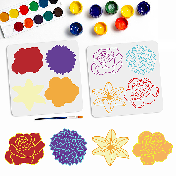 PandaHall MAYJOYDIY US 1 Set PET Hollow Out Drawing Painting Stencils, for DIY Scrapbook, Photo Album, with 1Pc Art Paint Brushes, Flower...
PandaHall MAYJOYDIY US 1 Set PET Hollow Out Drawing Painting Stencils, for DIY Scrapbook, Photo Album, with 1Pc Art Paint Brushes, Flower...