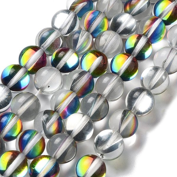 PandaHall Synthetic Moonstone Beads Strands, Round, Clear AB, 10mm, Hole: 1mm, about 19pcs/strand, 7.48 inch(19cm) Moonstone Round White
PandaHall Synthetic Moonstone Beads Strands, Round, Clear AB, 10mm, Hole: 1mm, about 19pcs/strand, 7.48 inch(19cm) Moonstone Round White