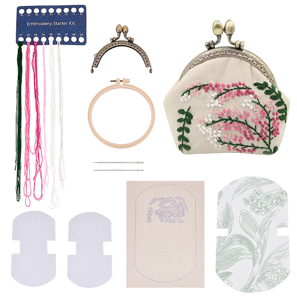 PandaHall DIY Kiss Clasp Purse Making Kit, Including Plastic Cross Stitch Embroidery Hoops, Cotton Linen, Needle, Random Color Lining Cloth..., White
PandaHall DIY Kiss Clasp Purse Making Kit, Including Plastic Cross Stitch Embroidery Hoops, Cotton Linen, Needle, Random Color Lining Cloth..., White