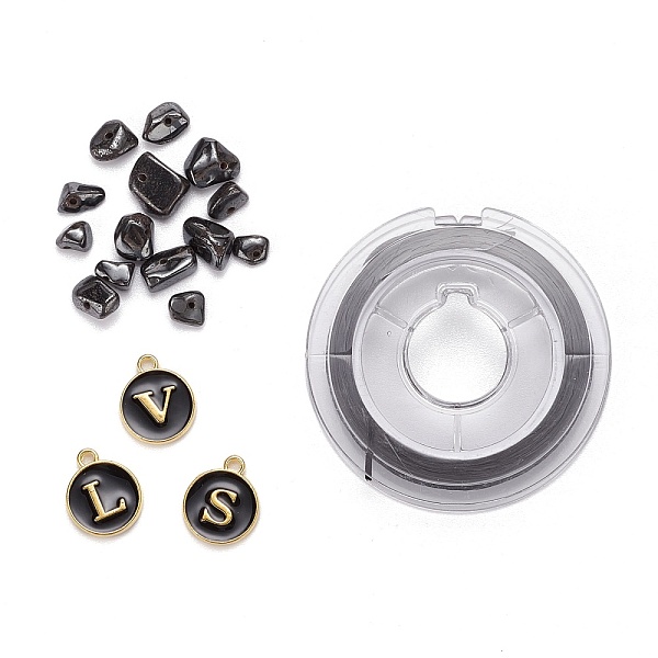 PandaHall 26Pcs Flat Round Initial Letter A~Z Alphabet Enamel Charms, 20G Non-magnetic Synthetic Hematite Chip Beads and Elastic Thread, for..., Black
PandaHall 26Pcs Flat Round Initial Letter A~Z Alphabet Enamel Charms, 20G Non-magnetic Synthetic Hematite Chip Beads and Elastic Thread, for..., Black