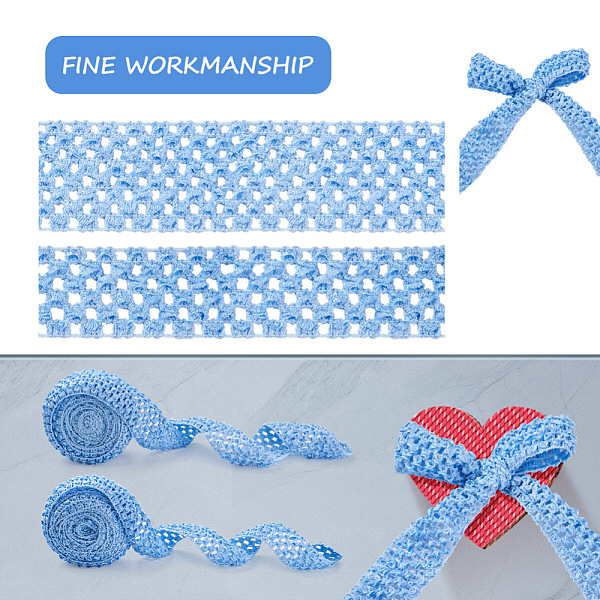 PandaHall 2 Rolls 2 Sizes Polyester Elastic Ribbon, for Hair Band Making, Cornflower Blue, 1roll/style Elastic Fibre Flat
PandaHall 2 Rolls 2 Sizes Polyester Elastic Ribbon, for Hair Band Making, Cornflower Blue, 1roll/style Elastic Fibre Flat