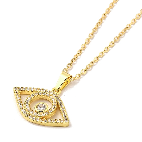 PandaHall 304 Stainless Steel Pendant Necklaces, Brass Micro Pave Cubic Zirconia Pendant Necklaces, Horse Eye, 17.72 inch(45cm), 15.5x22mm...
PandaHall 304 Stainless Steel Pendant Necklaces, Brass Micro Pave Cubic Zirconia Pendant Necklaces, Horse Eye, 17.72 inch(45cm), 15.5x22mm...