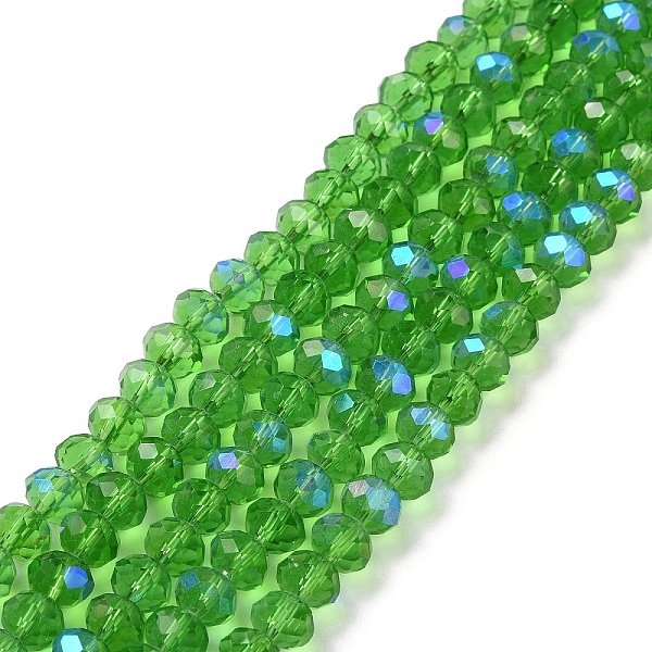 PandaHall Electroplate Glass Beads Strands, Half Rainbow Plated, Faceted, Rondelle, Medium Sea Green, 4x3mm, Hole: 0.4mm, about...
PandaHall Electroplate Glass Beads Strands, Half Rainbow Plated, Faceted, Rondelle, Medium Sea Green, 4x3mm, Hole: 0.4mm, about...