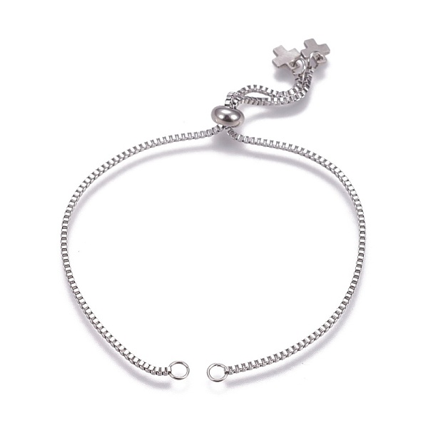 PandaHall Stainless Steel Slider Bracelet Making, with Box Chains, Cross, Stainless Steel Color, Single Chain: 4-1/4 inch(10.9cm), Total...
PandaHall Stainless Steel Slider Bracelet Making, with Box Chains, Cross, Stainless Steel Color, Single Chain: 4-1/4 inch(10.9cm), Total...
