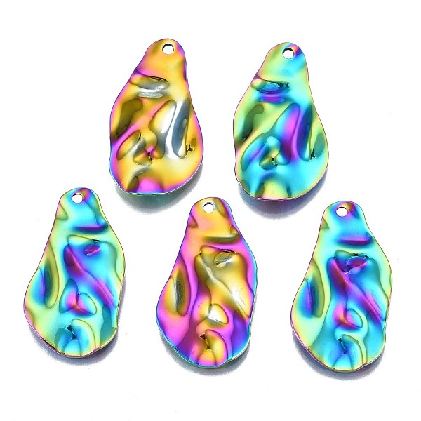 PandaHall 201 Stainless Steel Pendants, Cadmium Free & Nickel Free & Lead Free, Water Ripple, Polygon, Rainbow Color, 30x16.5x2mm, Hole...
PandaHall 201 Stainless Steel Pendants, Cadmium Free & Nickel Free & Lead Free, Water Ripple, Polygon, Rainbow Color, 30x16.5x2mm, Hole...