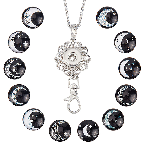 PandaHall SUNNYCLUE 1 Box 12 Styles Snap Button Lanyard Moon Star Planet ID Badge Lanyard Necklace Cute Gothic Style Black White Badges...
PandaHall SUNNYCLUE 1 Box 12 Styles Snap Button Lanyard Moon Star Planet ID Badge Lanyard Necklace Cute Gothic Style Black White Badges...