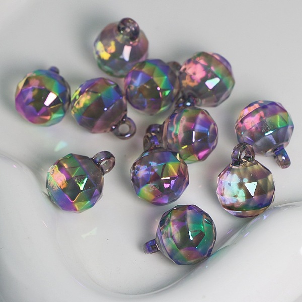 PandaHall UV Plating Rainbow Iridescent Acrylic Pendants, Faceted, Round, Purple, 21x16mm Acrylic Round Purple
PandaHall UV Plating Rainbow Iridescent Acrylic Pendants, Faceted, Round, Purple, 21x16mm Acrylic Round Purple