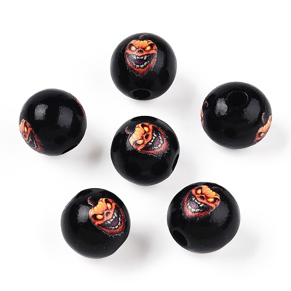 PandaHall Halloween Theme Wood European Beads, Printed Large Hole Beads, Round, Black, Pumpkin, 15.5~16.5mm, Hole: 3.5~4.5mm Wood Pumpkin...
PandaHall Halloween Theme Wood European Beads, Printed Large Hole Beads, Round, Black, Pumpkin, 15.5~16.5mm, Hole: 3.5~4.5mm Wood Pumpkin...