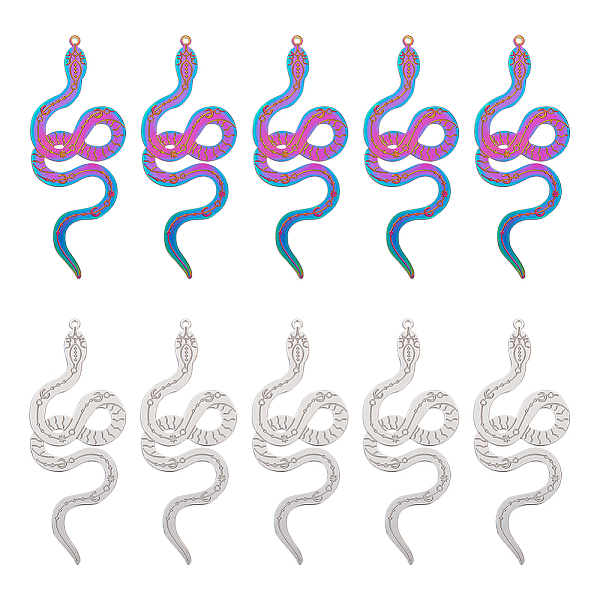PandaHall Unicraftale 20Pcs 2 Colors Ion Plating(IP) 304 Stainless Steel Filigree Big Pendants, Etched Metal Embellishments, Snake, Mixed...
PandaHall Unicraftale 20Pcs 2 Colors Ion Plating(IP) 304 Stainless Steel Filigree Big Pendants, Etched Metal Embellishments, Snake, Mixed...