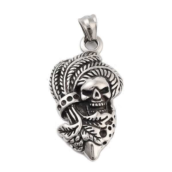 PandaHall Retro 304 Stainless Steel Big Pendants, Antique Silver, Skull Theme, 47x25.5x8mm, Hole: 8.5x5.5mm 304 Stainless Steel Skull
PandaHall Retro 304 Stainless Steel Big Pendants, Antique Silver, Skull Theme, 47x25.5x8mm, Hole: 8.5x5.5mm 304 Stainless Steel Skull