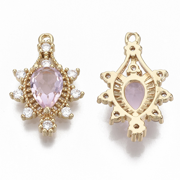 PandaHall Glass Pendants, with Brass Micro Pave Cubic Zirconia, Faceted, Eye, Light Gold, Pink, 24.5x16.5x6mm, Hole: 1.4mm Brass+Glass Eye...
PandaHall Glass Pendants, with Brass Micro Pave Cubic Zirconia, Faceted, Eye, Light Gold, Pink, 24.5x16.5x6mm, Hole: 1.4mm Brass+Glass Eye...