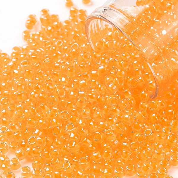 PandaHall TOHO Round Seed Beads, Japanese Seed Beads, (801) Luminous Neon Tangerine, 8/0, 3mm, Hole: 1mm, about 220pcs/10g Glass Orange
PandaHall TOHO Round Seed Beads, Japanese Seed Beads, (801) Luminous Neon Tangerine, 8/0, 3mm, Hole: 1mm, about 220pcs/10g Glass Orange