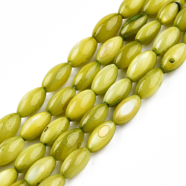 PandaHall Natural Freshwater Shell Beads Strands, Dyed, Rice, Olive Drab, 7.5x4mm, Hole: 0.8mm, about 51~52pcs/strand, 14.96 inch~15.16 inch...
PandaHall Natural Freshwater Shell Beads Strands, Dyed, Rice, Olive Drab, 7.5x4mm, Hole: 0.8mm, about 51~52pcs/strand, 14.96 inch~15.16 inch...