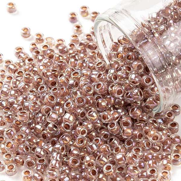 PandaHall TOHO Round Seed Beads, Japanese Seed Beads, (1847) Light Terra Cotta Lined Crystal Rainbow, 8/0, 3mm, Hole: 1mm, about 220pcs/10g..., Pink
PandaHall TOHO Round Seed Beads, Japanese Seed Beads, (1847) Light Terra Cotta Lined Crystal Rainbow, 8/0, 3mm, Hole: 1mm, about 220pcs/10g..., Pink