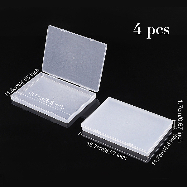 PandaHall Transparent Plastic Bead Containers, with Hinged Lids, Rectangle, Clear, 16.7x11.7x1.7cm Plastic Rectangle Clear
PandaHall Transparent Plastic Bead Containers, with Hinged Lids, Rectangle, Clear, 16.7x11.7x1.7cm Plastic Rectangle Clear