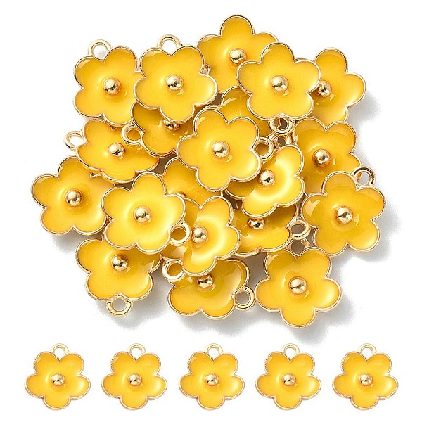 PandaHall Light Gold Plated Alloy Enamel Pendants, Flower Charm, Gold, 13x11.5x3mm, Hole: 1.6mm Alloy+Enamel Flower Gold
PandaHall Light Gold Plated Alloy Enamel Pendants, Flower Charm, Gold, 13x11.5x3mm, Hole: 1.6mm Alloy+Enamel Flower Gold