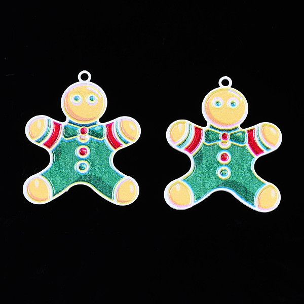 PandaHall Spray Painted Brass Pendants, with Printed, for Christmas, Gingerbread Man, Sea Green, 34x27.5x0.4mm, Hole: 1.8mm Brass Human
PandaHall Spray Painted Brass Pendants, with Printed, for Christmas, Gingerbread Man, Sea Green, 34x27.5x0.4mm, Hole: 1.8mm Brass Human