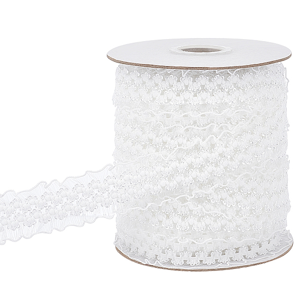 PandaHall 30 Yards Chinlon Pleated Flower Ribbon, Ruffled Lace Trim for Costume Decoration, White, 1~1-1/8 inch(25~29mm) Polyester White
PandaHall 30 Yards Chinlon Pleated Flower Ribbon, Ruffled Lace Trim for Costume Decoration, White, 1~1-1/8 inch(25~29mm) Polyester White