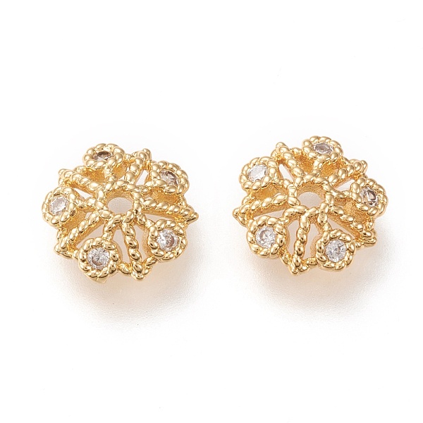 PandaHall 5-Petal Brass Fancy Bead Caps, with Clear Cubic Zirconia, Long-Lasting Plated, Flower, Golden, 9x3mm, Hole: 1.4mm Brass+Cubic...
PandaHall 5-Petal Brass Fancy Bead Caps, with Clear Cubic Zirconia, Long-Lasting Plated, Flower, Golden, 9x3mm, Hole: 1.4mm Brass+Cubic...