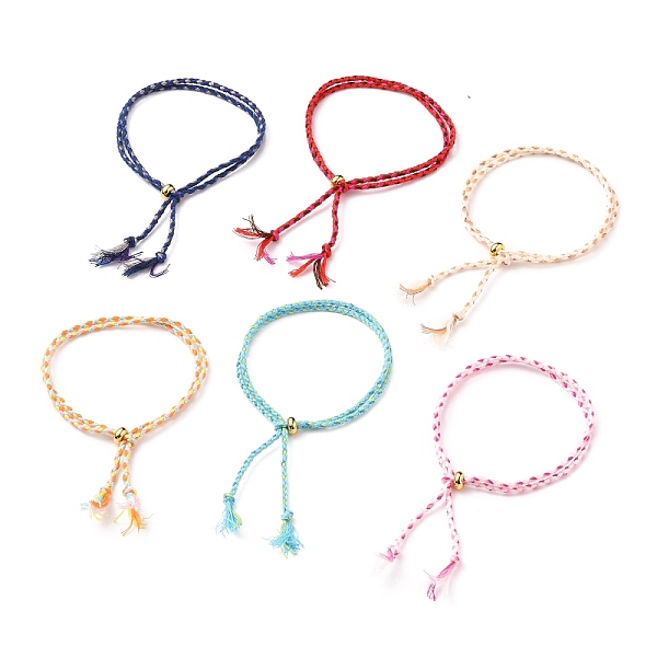 PandaHall Cotton Braided Cord Bracelets, Multi-Strand Bracelets, with Rondelle Golden Plated Brass Beads, Mixed Color, Single Length: 9-5/8..., Multicolor
PandaHall Cotton Braided Cord Bracelets, Multi-Strand Bracelets, with Rondelle Golden Plated Brass Beads, Mixed Color, Single Length: 9-5/8..., Multicolor