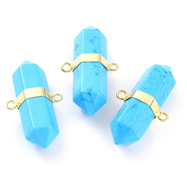 PandaHall Natural Dyed Howlite Link Connector, Column Shape, Golden, Deep Sky Blue, 39x21x12mm, Hole: 2mm Howlite Column
PandaHall Natural Dyed Howlite Link Connector, Column Shape, Golden, Deep Sky Blue, 39x21x12mm, Hole: 2mm Howlite Column