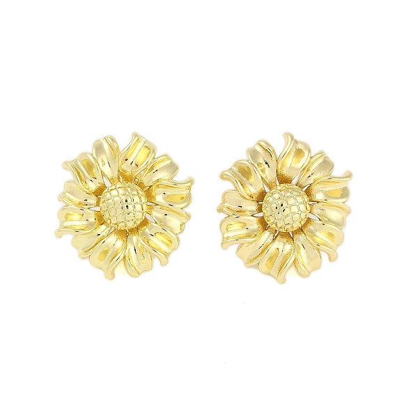 PandaHall Brass Earring for Women, Flower, Stud Earrings, Real 18K Gold Plated, 24x24mm Brass Flower
PandaHall Brass Earring for Women, Flower, Stud Earrings, Real 18K Gold Plated, 24x24mm Brass Flower